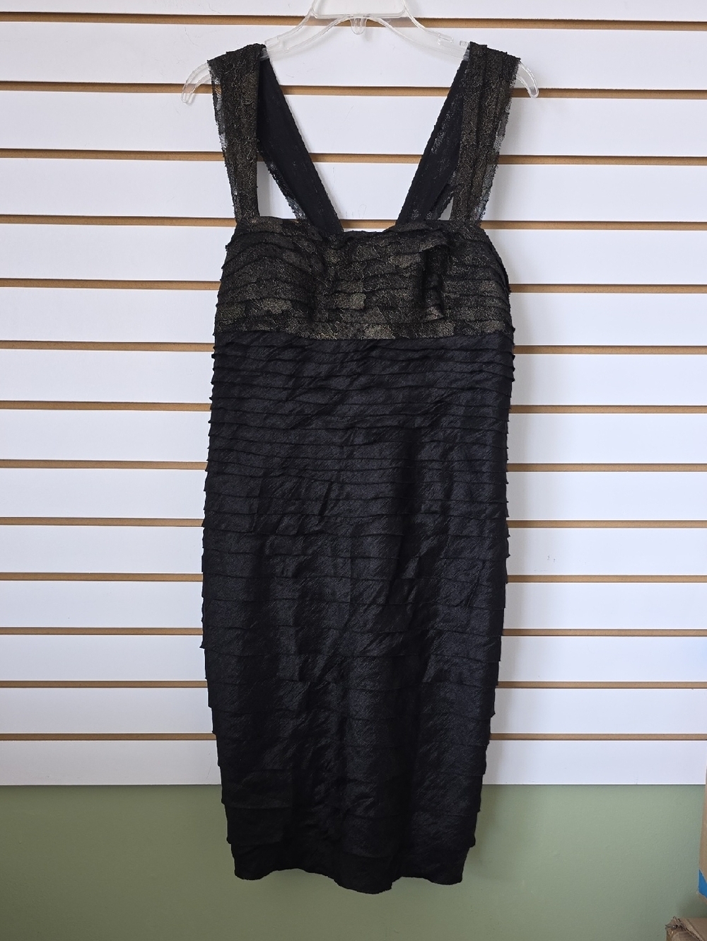 JS Collections Vintage Black Dress with Gold Accents